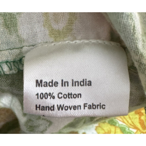 D'Ascoli Women Dress Green Lulu Mini Floral V Neck A Line Cottagecore Boho M - Picture 7 of 7